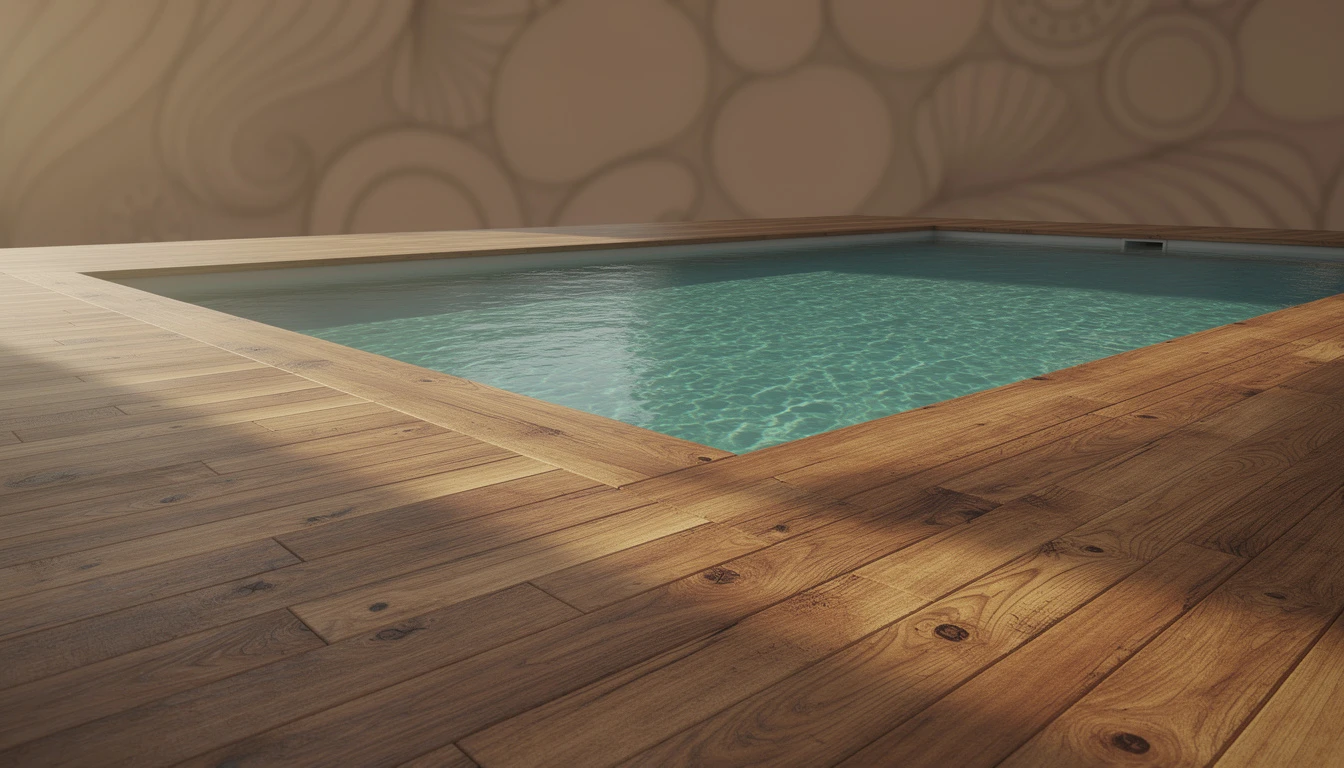 terrasse en bois pour piscine